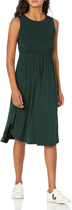 Daily Ritual Jersey Sleeveless Gathered Dress