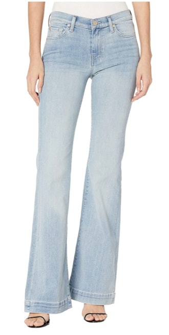 7 For All Mankind flare wide leg jeans. 