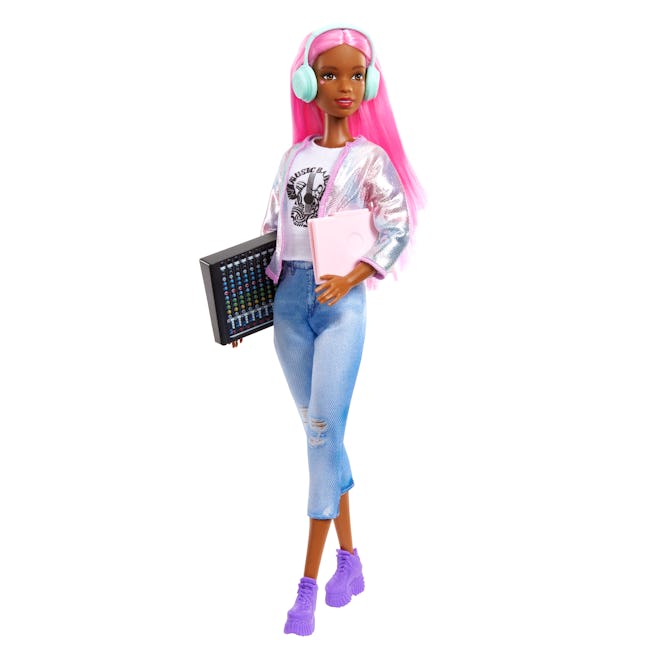 Barbie® Music Producer Doll (12-in), Colorful Pink Hair, Trendy Clothes & Accessories, 3 & Up