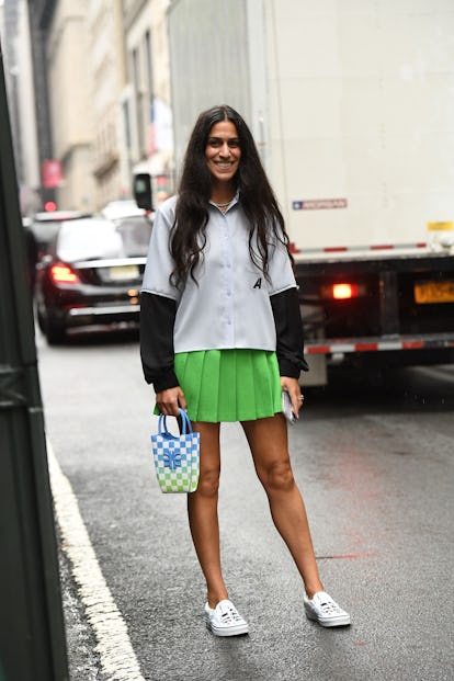 New York Fashion Week Spring 2022 street style.