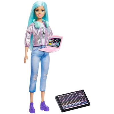 Barbie® Music Producer Doll (12-in), Colorful Blue Hair, Trendy Clothes & Accessories, 3 & Up