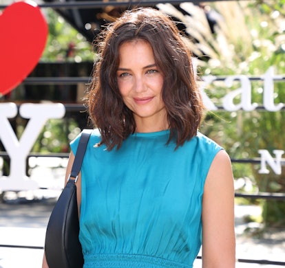 Actress Katie Holmes is seen during the Kate Spade New York Popup Installation VIP Opening Party for...