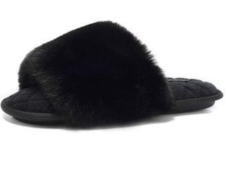 FANTURE Furry Faux Fur Slippers 