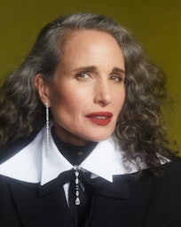 Andie MacDowell shows off her gray hair as the cover of TZR's fall beauty issue.