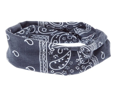 Claire's Charcoal Bandana Twisted Headwrap