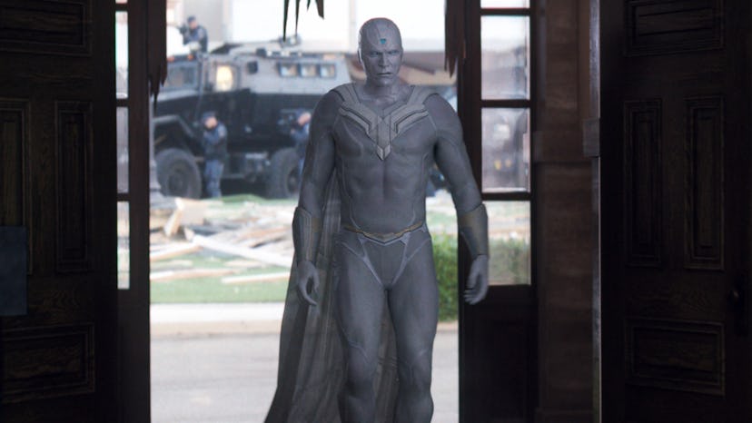 Paul Bettany as White Vision in ‘WandaVision.'