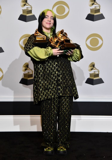 Billie Eilish, 26 Ocak 2020'de Los Angeles'ta STAPLES Center'da 62. Yıllık GRAMMY Ödüllerine katıldı...