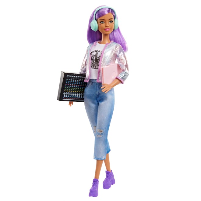 Barbie® Music Producer Doll (12-in), Colorful Purple Hair, Trendy Clothes & Accessories, 3 & Up
