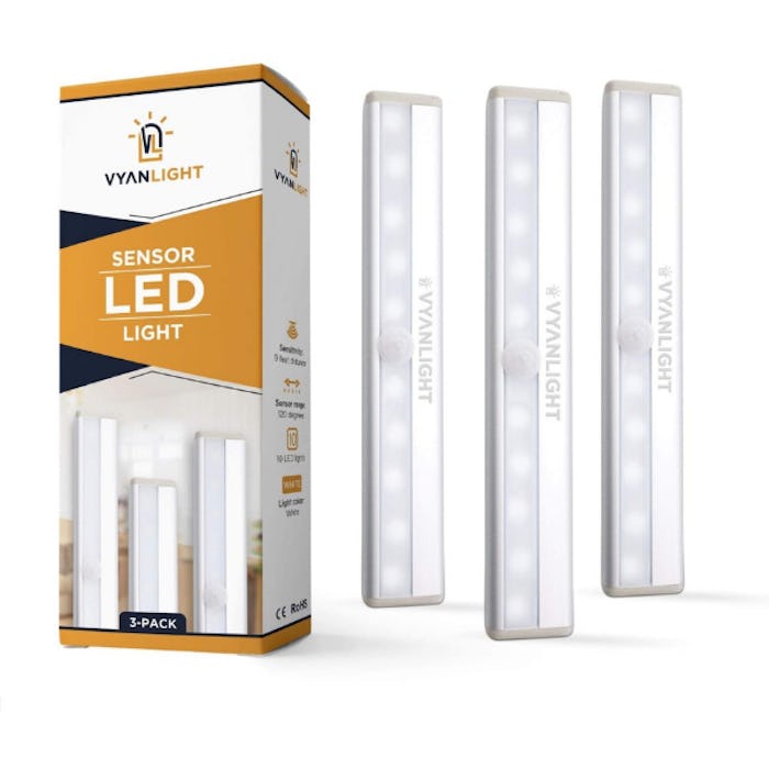 VYANLIGHT Stick-On Motion Sensor LED Lights (3 Pack)