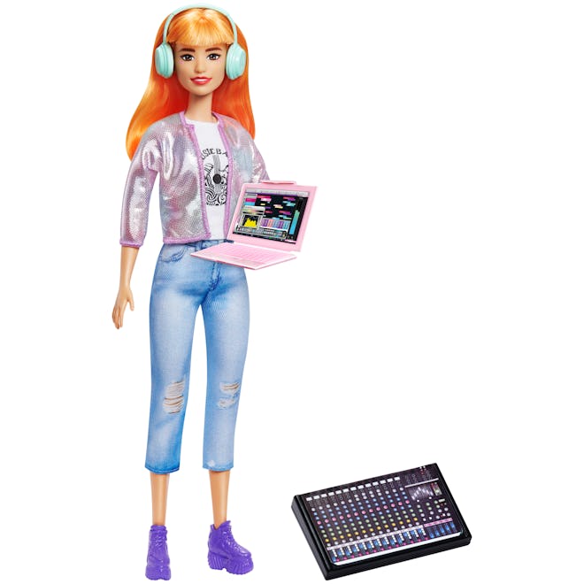 Barbie® Music Producer Doll (12-in), Colorful Orange Hair, Trendy Clothes & Accessories, 3 & Up