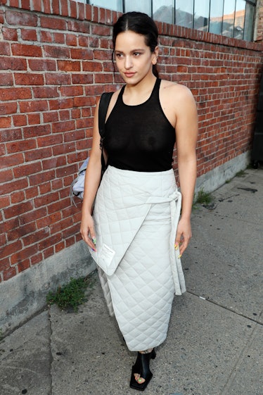 Rosalía attends the front row for Eckhaus Latta during NYFW: The Shows on September 10, 2021 in New ...