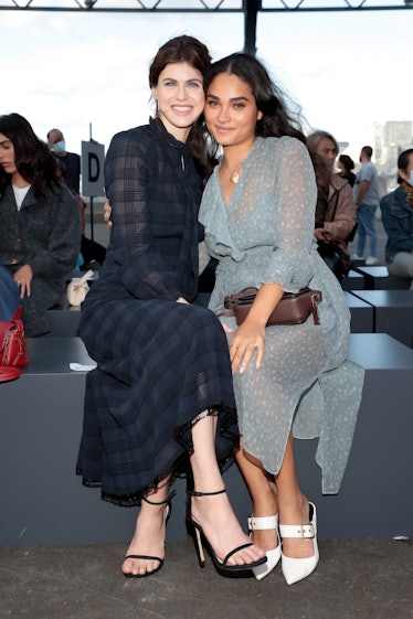 Alexandra Daddario and Brittany O'Grady sit front row for Coach during NYFW: The Shows on September ...