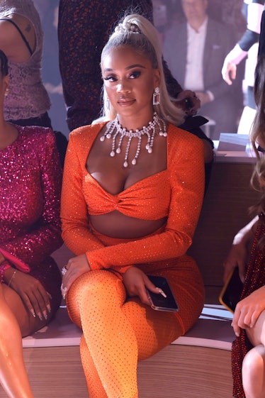 Saweetie attends the front row for Christian Cowan NYFW Spring/Summer '22 Show during NYFW: The Show...