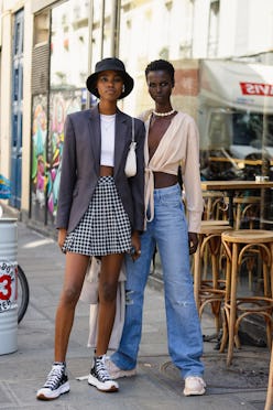 Models at Haute Couture Fashion Week.