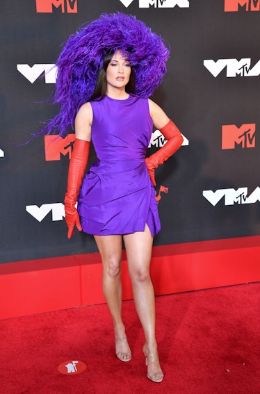 Kacey Musgraves arrives for the 2021 MTV Video Music Awards at Barclays Center in Brooklyn, New York...