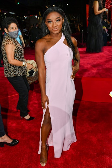 Simone Biles attends the 2021 MTV Video Music Awards at Barclays Center on September 12, 2021 in the...