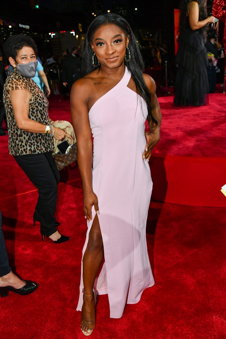 Simone Biles attends the 2021 MTV Video Music Awards at Barclays Center on September 12, 2021 in the...
