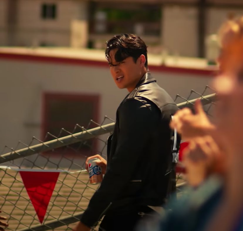 Noah Steinbuch playing Danny Zuko in Pepsi's commercial with Doja Cat.