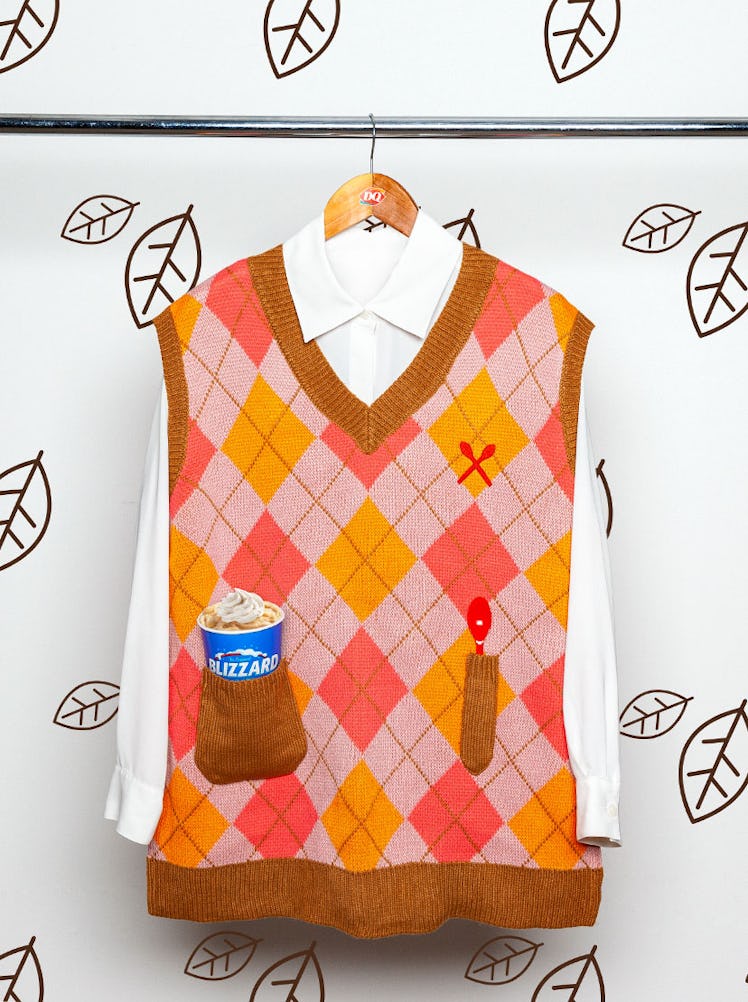 Here's how to get Dairy Queen's DQ Sweater Vest with a Blizzard pocket.