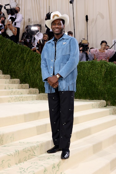 Leon Bridges attends The 2021 Met Gala Celebrating In America: A Lexicon Of Fashion at Metropolitan ...