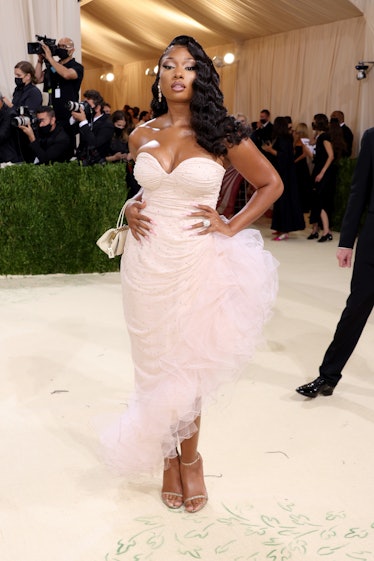 Megan Thee Stallion attends The 2021 Met Gala Celebrating In America: A Lexicon Of Fashion at Metrop...