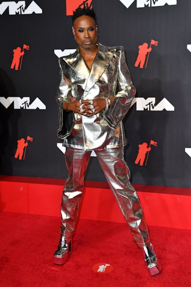 Billy Porter arrives for the 2021 MTV Video Music Awards at Barclays Center in Brooklyn, New York, S...