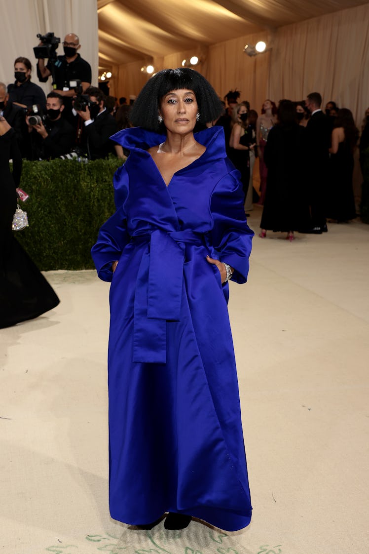 Tracee Ellis Ross attends The 2021 Met Gala Celebrating In America: A Lexicon Of Fashion at Metropol...