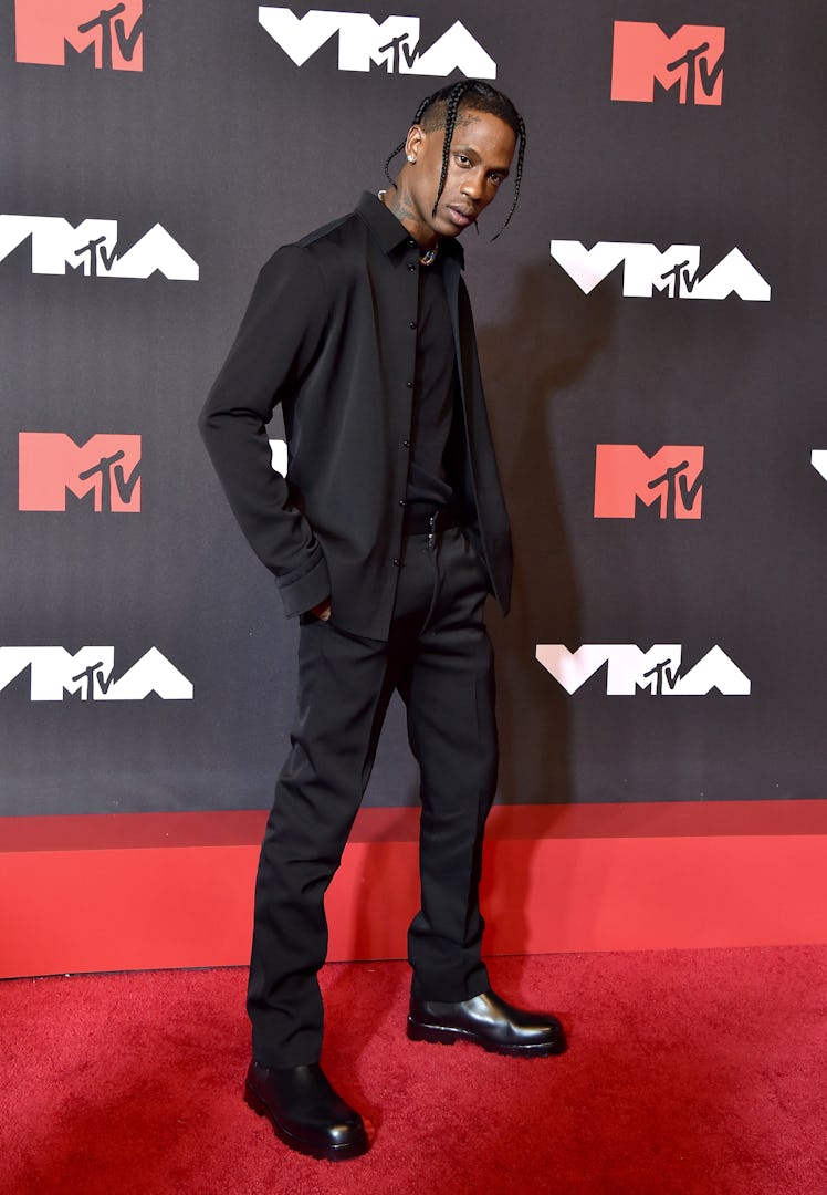 Travis Scott attends the 2021 MTV Video Music Awards at Barclays Center on September 12, 2021 in the...