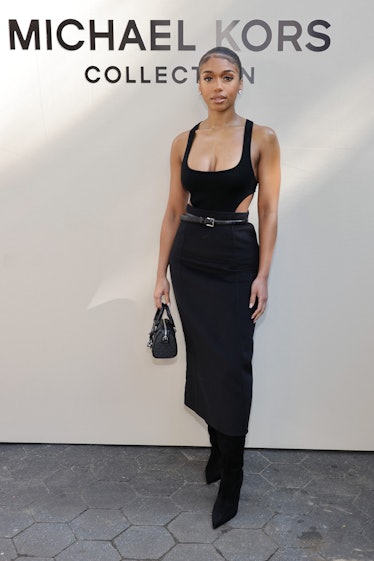 Lori Harvey attends the SP22 Michael Kors Collection Runway Show at Tavern On The Green on September...