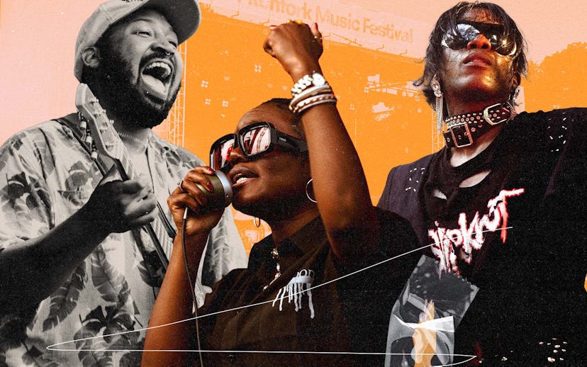 stills of Julian Bajsel, Jackie Lee Young and Alexa Viscius from the pitchfork music festival