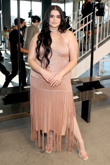 Barbie Ferreira attends the front row for Jonathan Simkhai during NYFW: The Shows on September 11, 2...