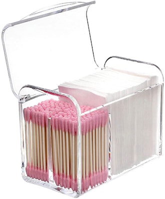 Sooyee Cotton Ball and Swab Holder Organizer with Lid