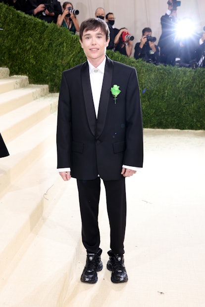 Elliot Page attends The 2021 Met Gala Celebrating In America: A Lexicon Of Fashion at Metropolitan M...