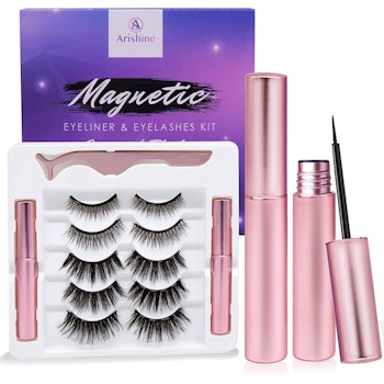 Arishine Magnetic Eyelashes & Eyeliner Kit (5 Pairs)