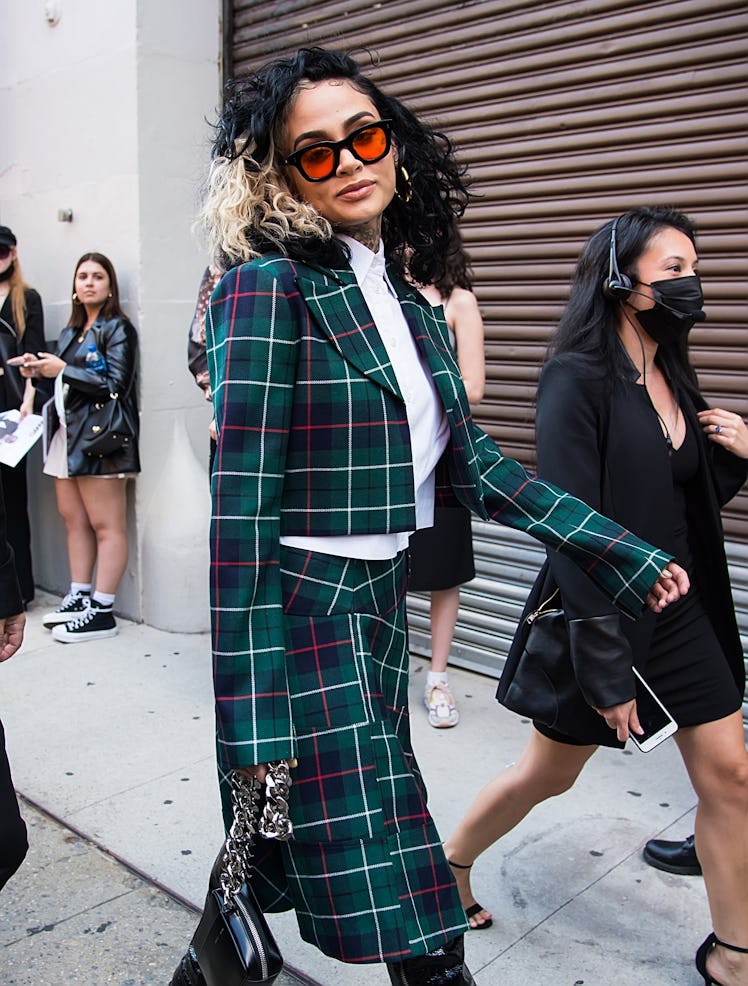 Singer Kehlani is seen arriving to the Anna Sui Spring Summer 2022 during New York Fashion Week at I...