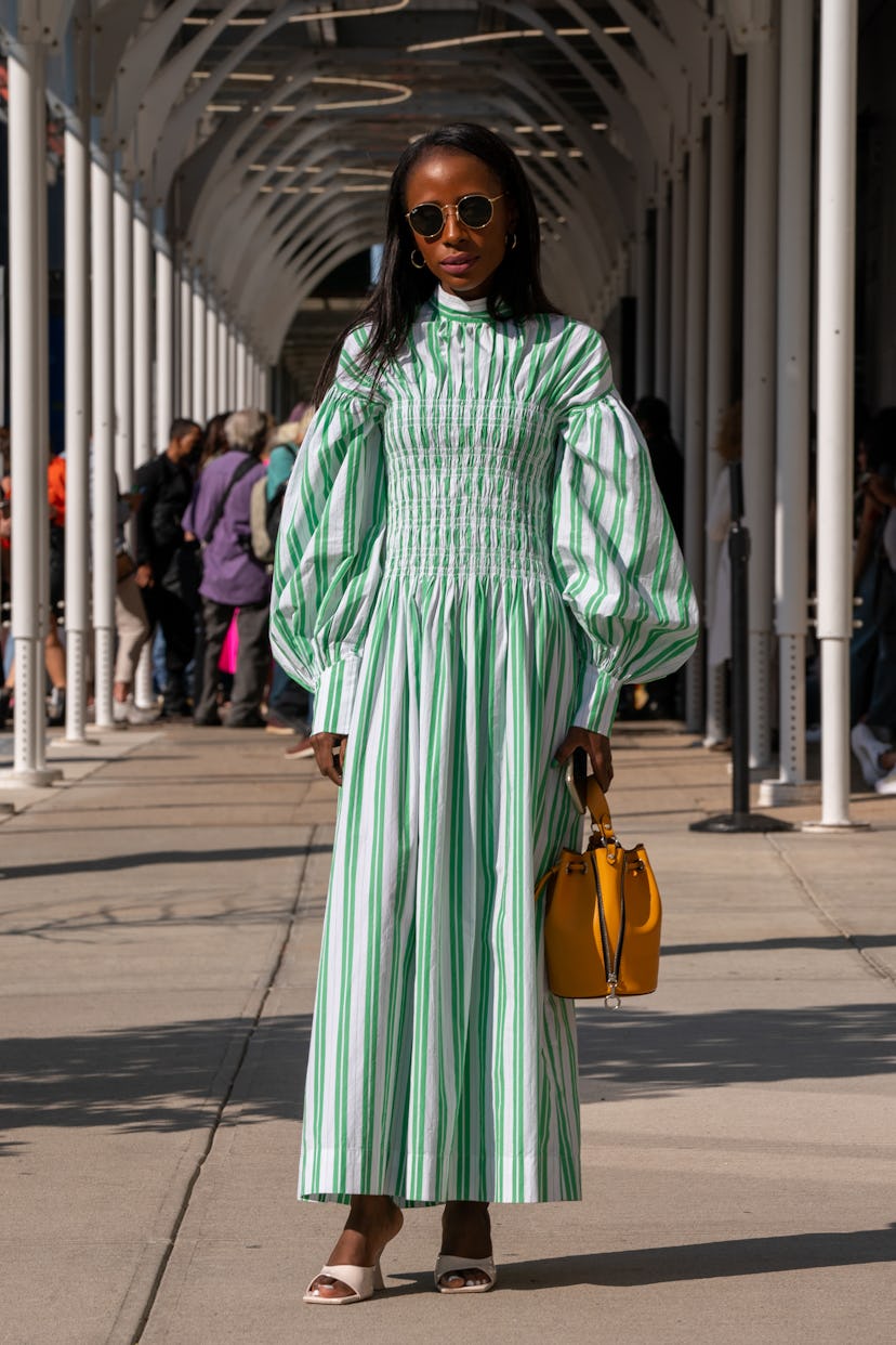 New York Fashion Week Spring 2022 street style.