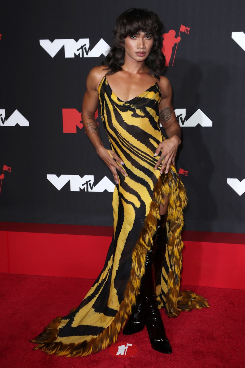 Bretman Rock Wears Same Dress As Aaliyah To 2021 VMAs