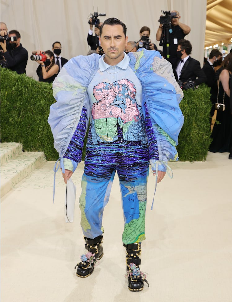 Dan Levy attends The 2021 Met Gala Celebrating In America: A Lexicon Of Fashion at Metropolitan Muse...