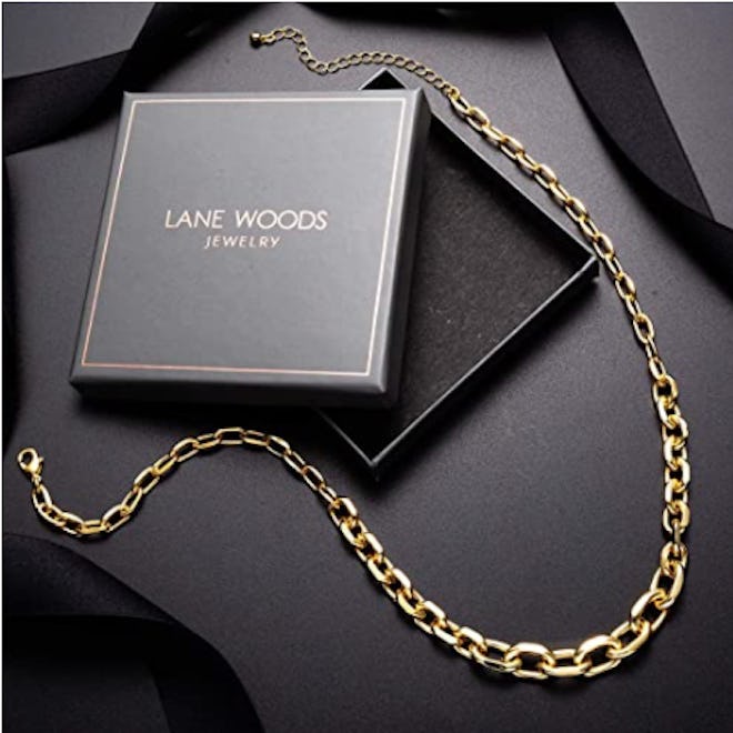LANE WOODS Gold Plated Chunky Necklace