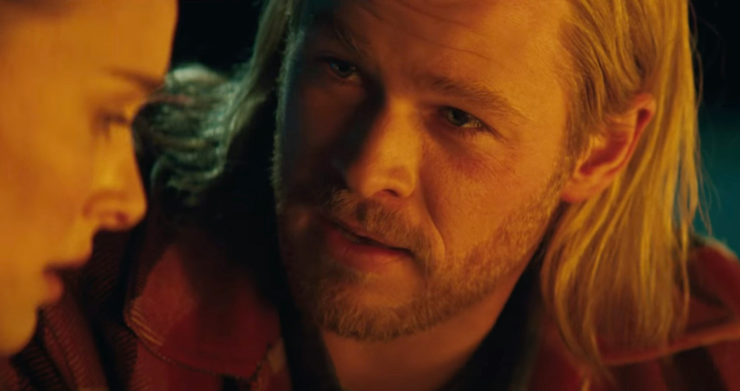 A still of the movie &lsquo;Thor&rsquo; with Chris Hemsworth as Thor explaining universes to Natalie Portman.