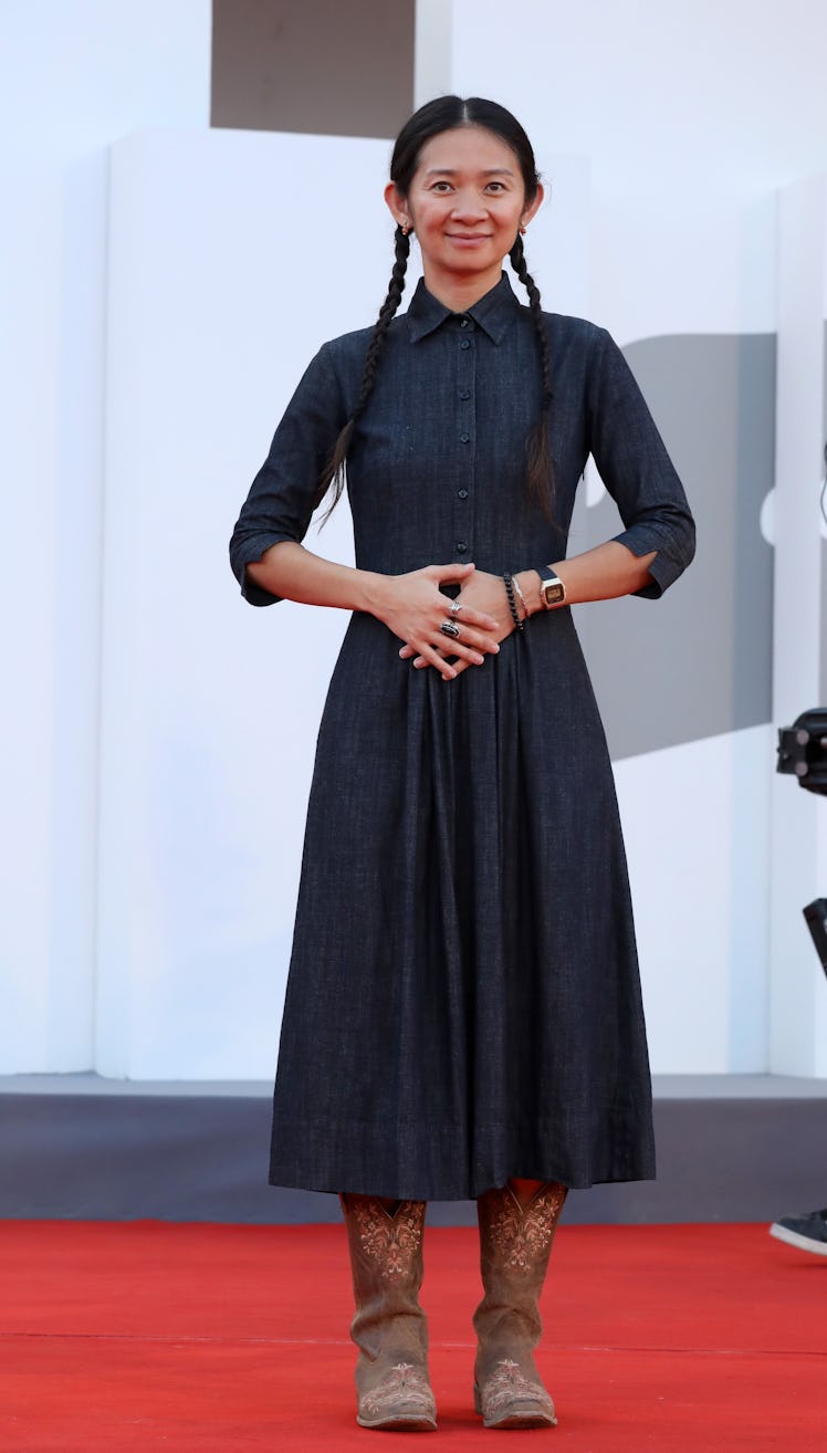 Venezia78 Jury member Chloé Zhao attends the closing ceremony red carpet during the 78th Venice Inte...