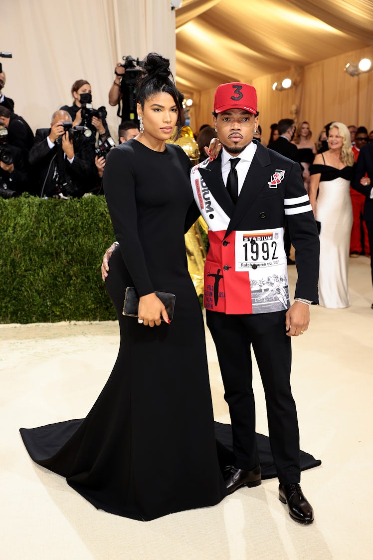 Chance the Rapper and Kirsten Corley attend The 2021 Met Gala Celebrating In America: A Lexicon Of F...