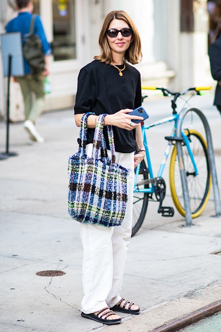 Sofia Coppola is seen leaving the Anna Sui Spring Summer 2022 during New York Fashion Week at Indoch...