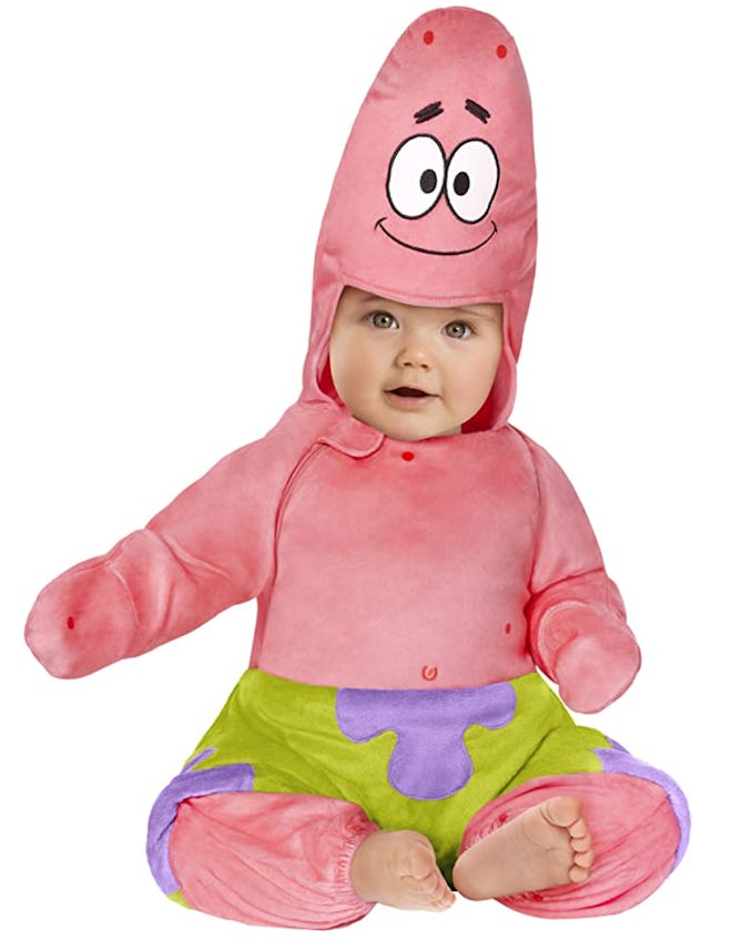 Baby dressed up as Patrick from "Spongebob Squarepants"