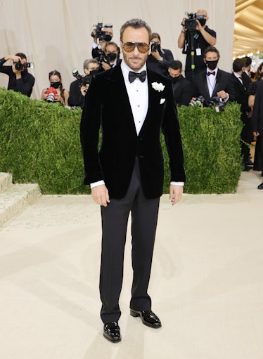 Honorary chair Tom Ford attends The 2021 Met Gala Celebrating In America: A Lexicon Of Fashion at Me...