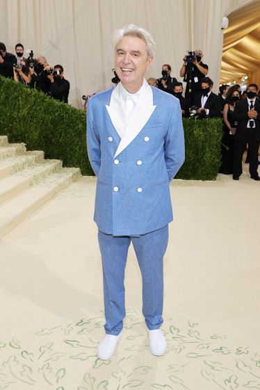 David Byrne attends The 2021 Met Gala Celebrating In America: A Lexicon Of Fashion at Metropolitan M...