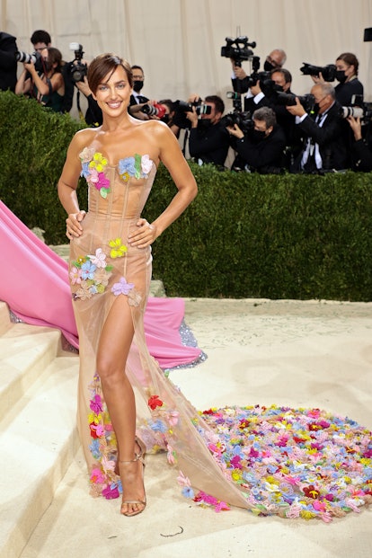 Irina Shayk attends The 2021 Met Gala Celebrating In America: A Lexicon Of Fashion at Metropolitan M...