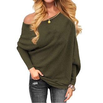 OmicGot Off-The-Shoulder Knit Sweater