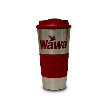 A Wawa travel coffee mug for a DIY Mare of Easttown Halloween Costume 