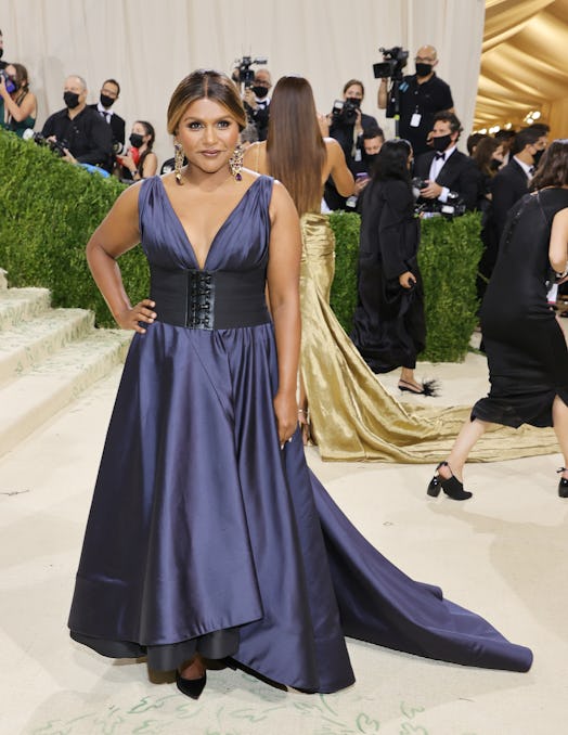 Mindy Kaling attends The 2021 Met Gala Celebrating In America: A Lexicon Of Fashion at Metropolitan ...